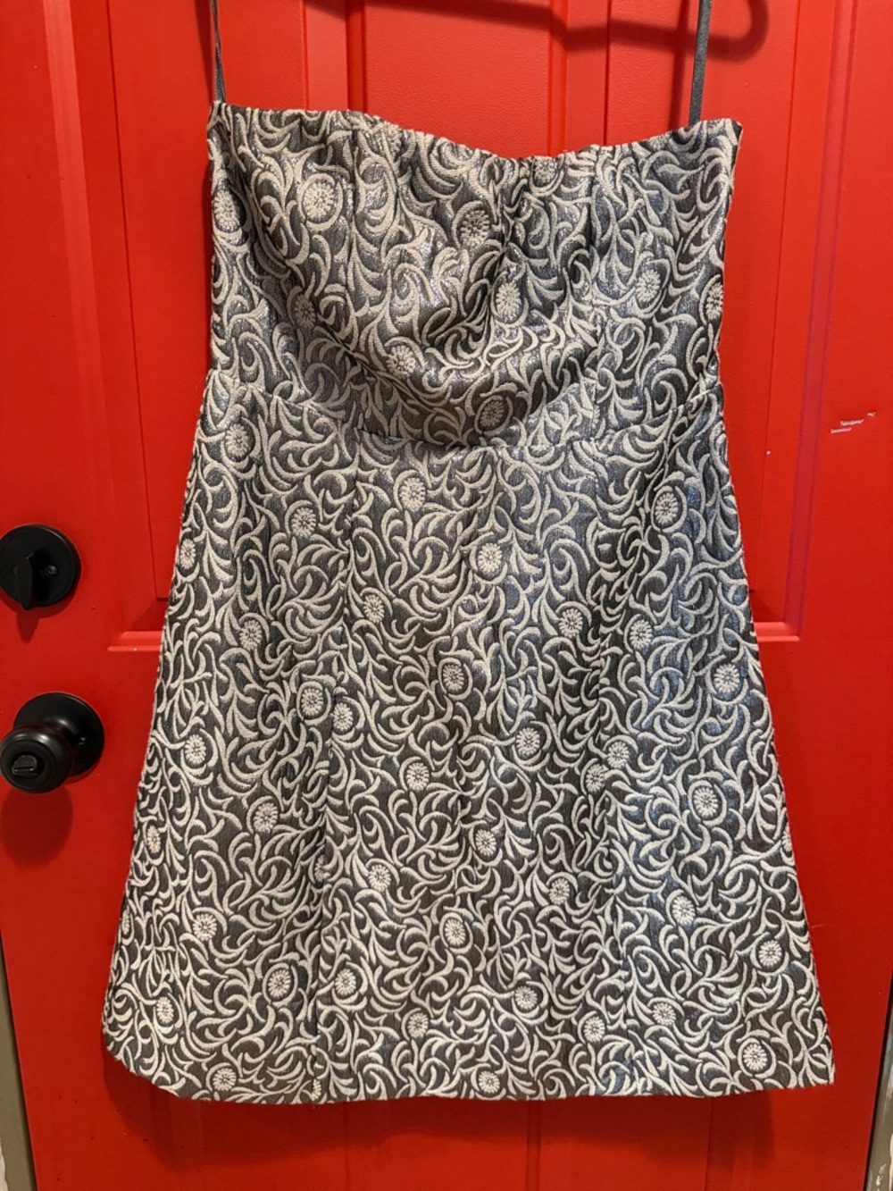 The Limited Gray & White Strapless A-Line Skirt